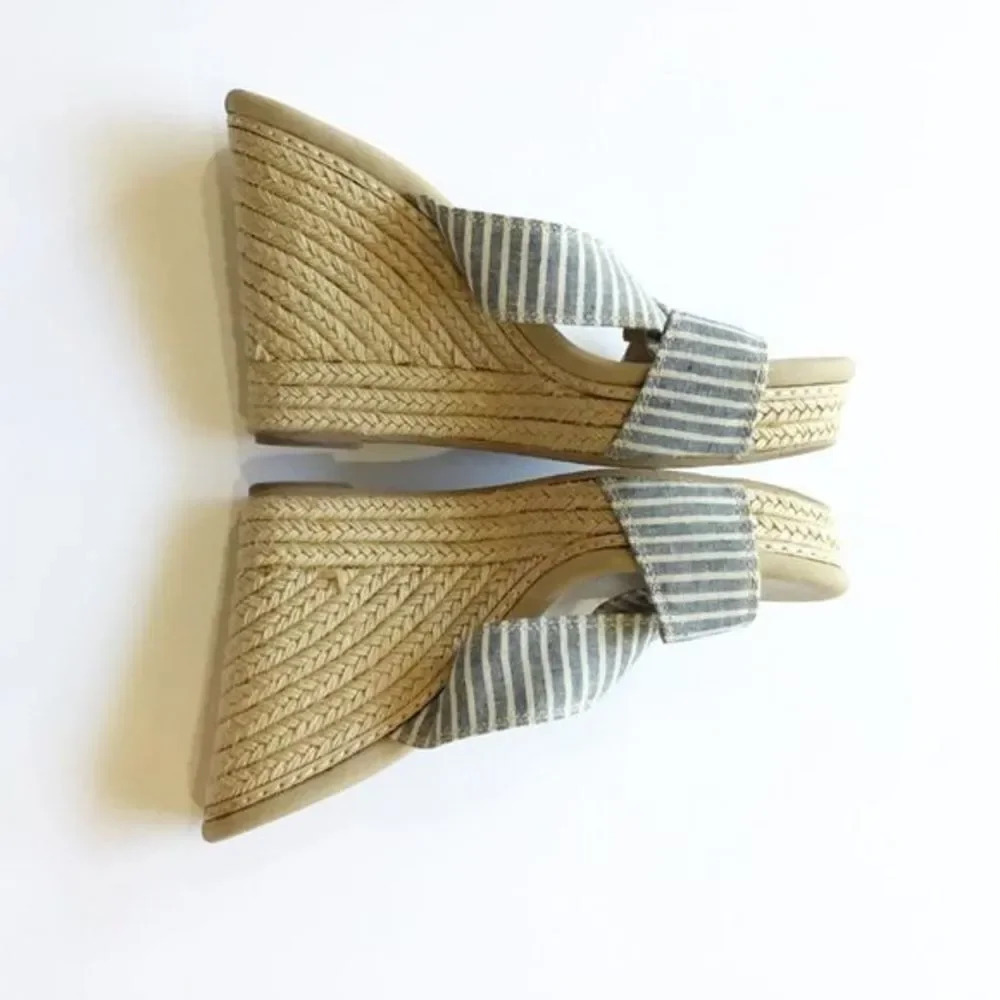 Splendid Kutie Wedge Striped Sandals 8.5 - Picture 7 of 8